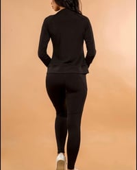 Image 3 of 3pc Activewear Set size in black