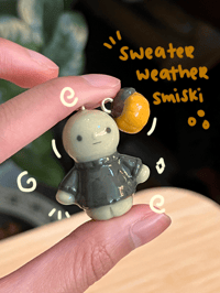 Image 1 of sweater weather smiski charm! 🎃