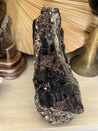 Image 18 of Large Black Tourmaline With Golden Mica #2064
