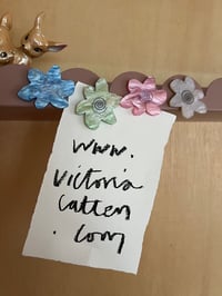 Image 3 of flower, butterfly and mushroom magnets 