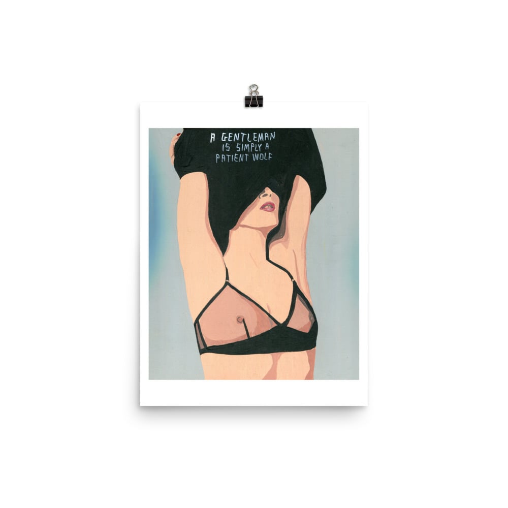 Image of A GENTLEMAN IS SIMPLY A PATIENT WOLF POSTER