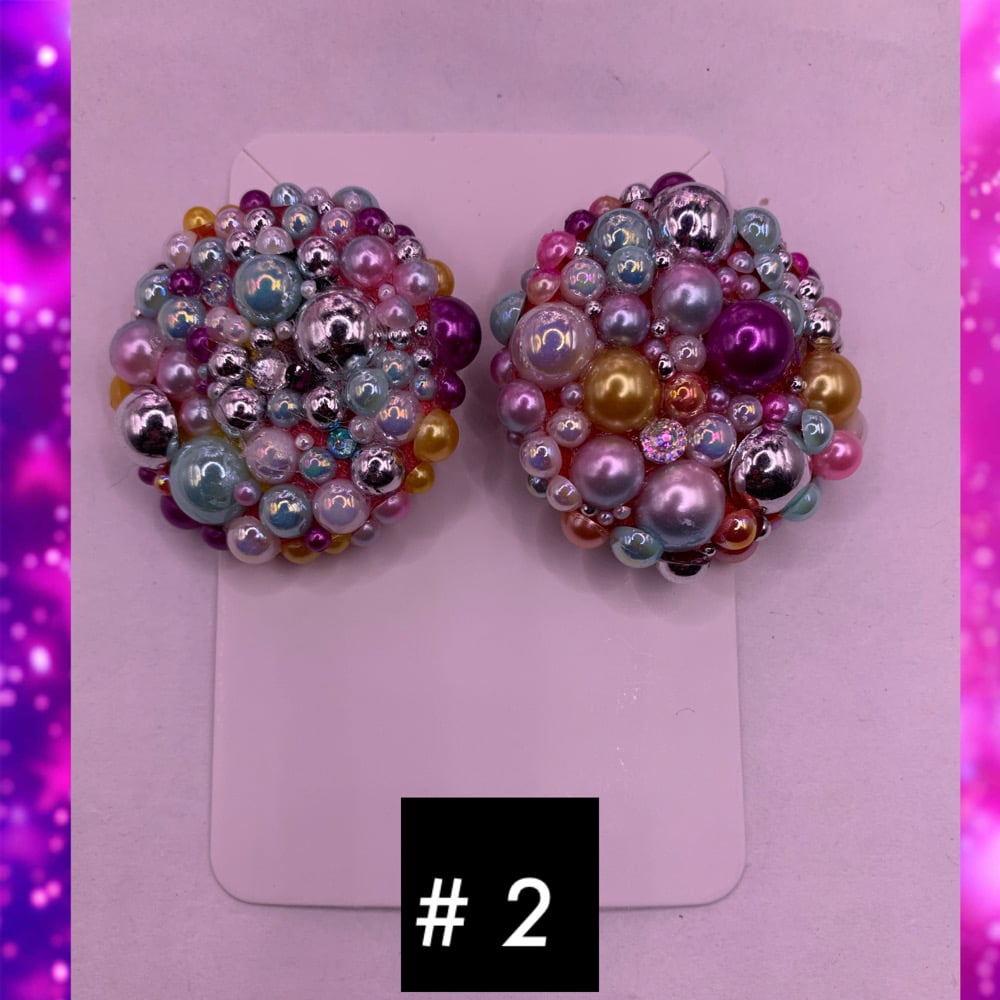 Image of Bubble Button Earrings 