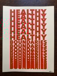Image 3 of 'Healthy Boundaries' screenprints