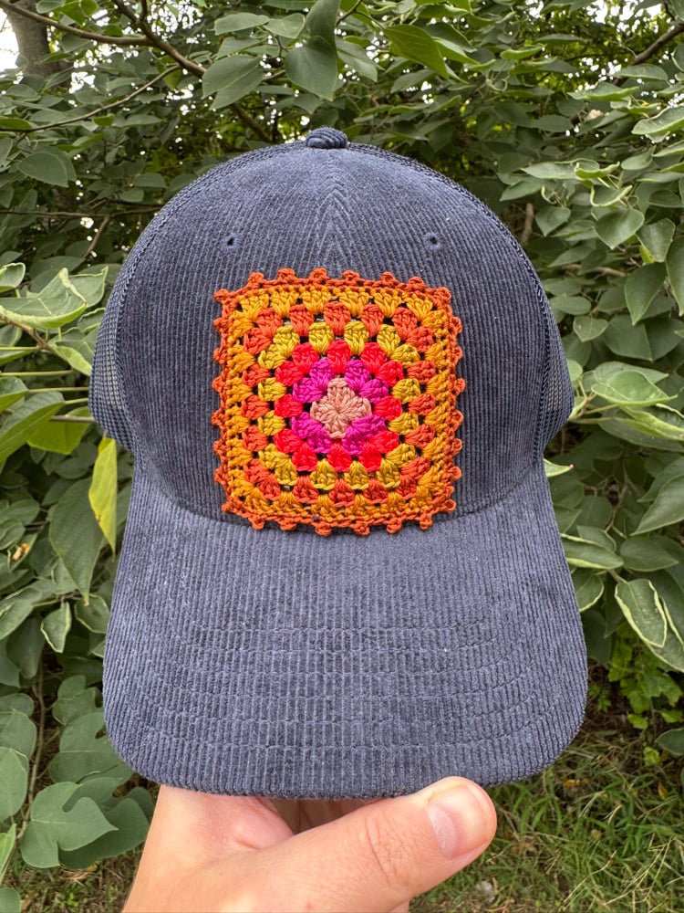 Image of Custom Granny Square Trucker Hat