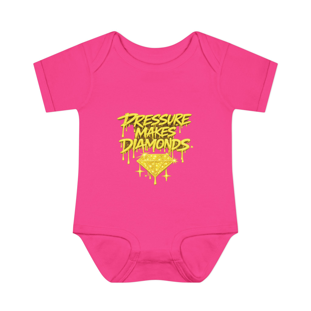 Image of Infant Bodysuit "Pressure Makes Diamonds" — Cute Motivational Baby Onesie