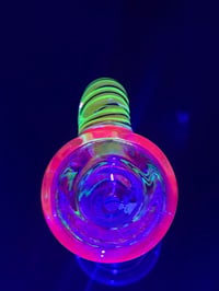 Image 7 of UV Reactive 14mm Slide With Horn 