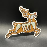 Image 1 of Gingerbread Cookie Reindeer Sticker