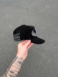 Image 4 of  GREEN BRIM BLACK CORDUROY LOS ANGELES DODGERS CUSTOM FITTED CAP