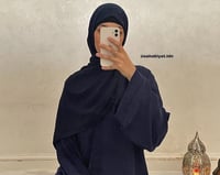 Image 1 of Navy blue Chiffon hijab 