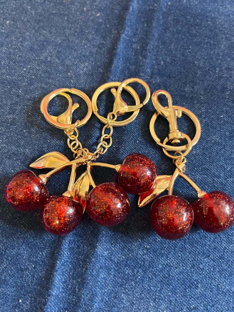 Image of Red Cherry keychain 