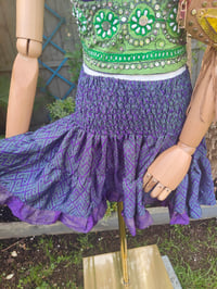 Image 10 of Boho Mini Skirt Rara- Purple s/m fits from age 12 girl to 12uk  adult 