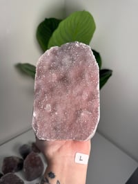 Image 12 of XL SELF STANDING COTTON CANDY APOPHYLITE CUT BASES -INDIA-