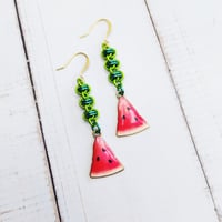 Image 4 of Summer Watermelon Earrings