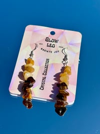 Image 4 of Yellow Agate & Tigers Eye Earrings