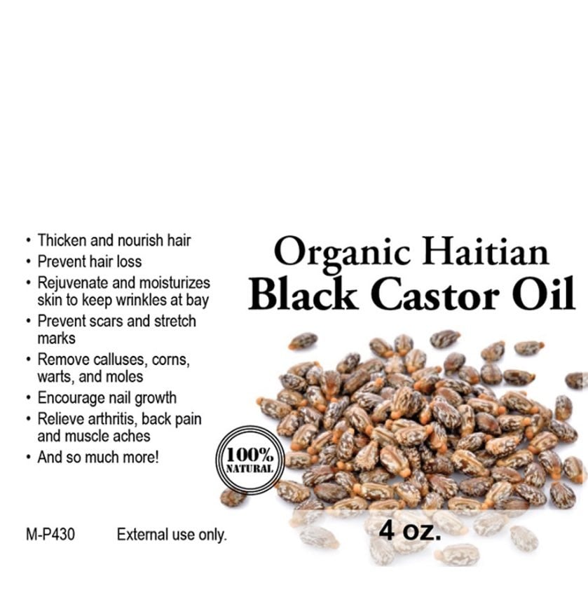 Image of Black organic Haitian Castro Oil foe shair&Skin Repair rejuvenated 