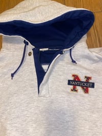Image 2 of Nantucket Embroidered Hoodie Gray (L)