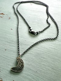 Image 6 of sterling silver small moon necklace
