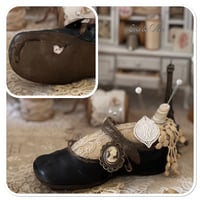 Image 5 of Handmade Vintage black mary Jane shoe Pin Cushion