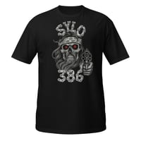 Beard skull gun black shirt