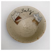 Image 3 of SPECKLED CAT SALT BOWL 1