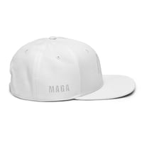 Image 10 of 47 MAGA Red on White Snapback Hat from PatriotsCo.com
