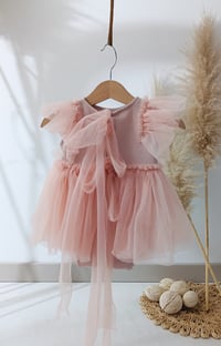 Image 3 of Baby Girl Photo Dress – Elowen – Peach Pink (12 Months)