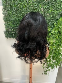 Image 4 of 18” human hair glueless wig