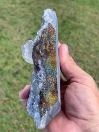 Image 23 of UV Calcite On Quartz With Rainbow Chalcopyrite Specimen #1698