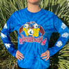 Triangle unicorn blue tie dye 