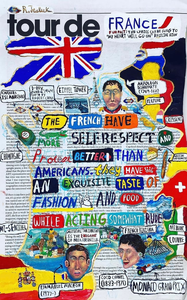 France-Original Painting 