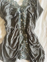Image 6 of Vintage Y2K khaki cami with ruching and sequins 