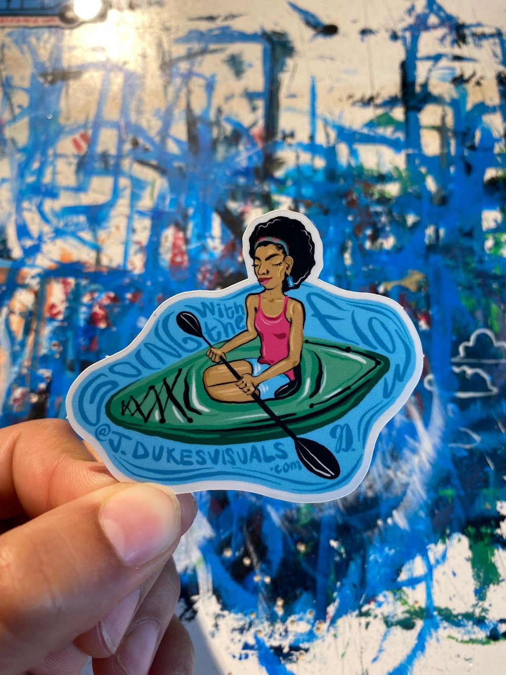 “Going with the flow” Sticker 