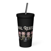 Image 4 of The Animal Rescue Squad Insulated tumbler with a straw