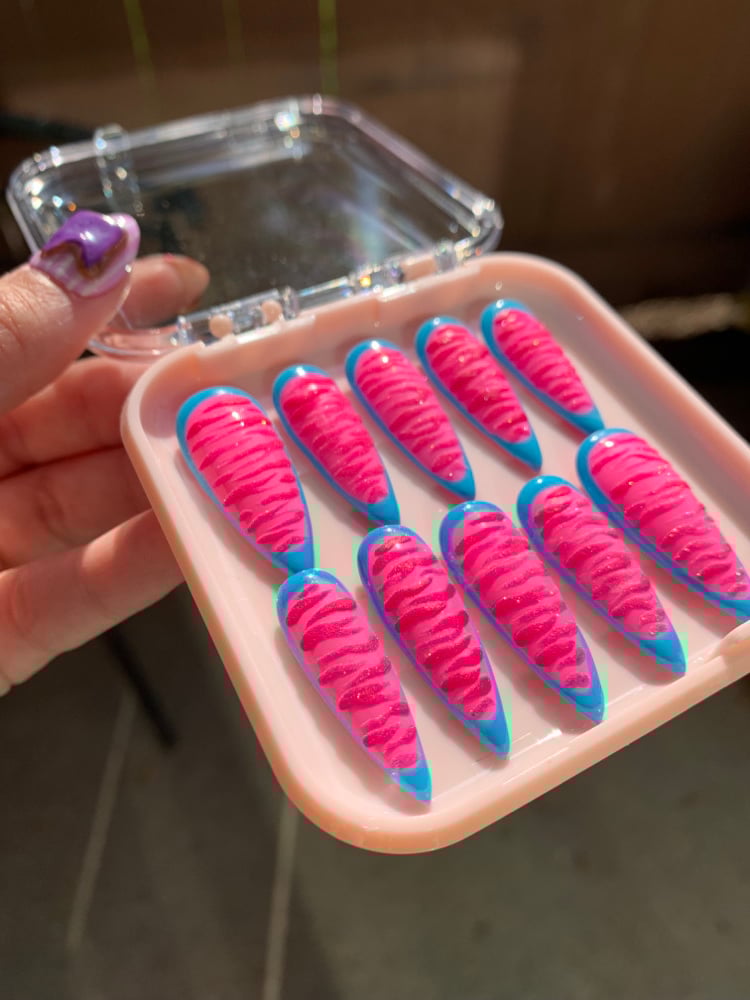 Image of Pink & Blue  Zebra 