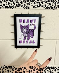 Image 3 of Heavy Metal Pussy print in Studded Frame