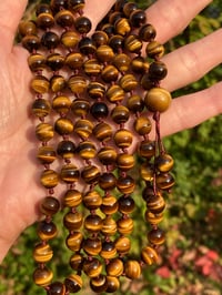 Image 4 of Yellow Tiger's Eye Mala, Yellow Tiger's Eye 108 Beads Japa Mala, Yellow Tiger Eye Gemstone Necklace