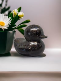 Image 4 of Set of 3 Resin Art OlllllO Ducks Ceramic Coated with Ducking Cards 'The Jackalope'