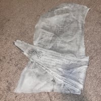 Image 1 of Dove Gray Silk Mesh Hood