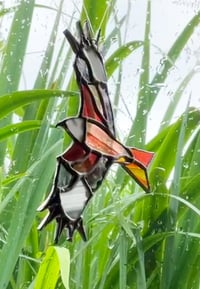 Image 1 of Stained Glass Red Kite Decoration-indoor use only