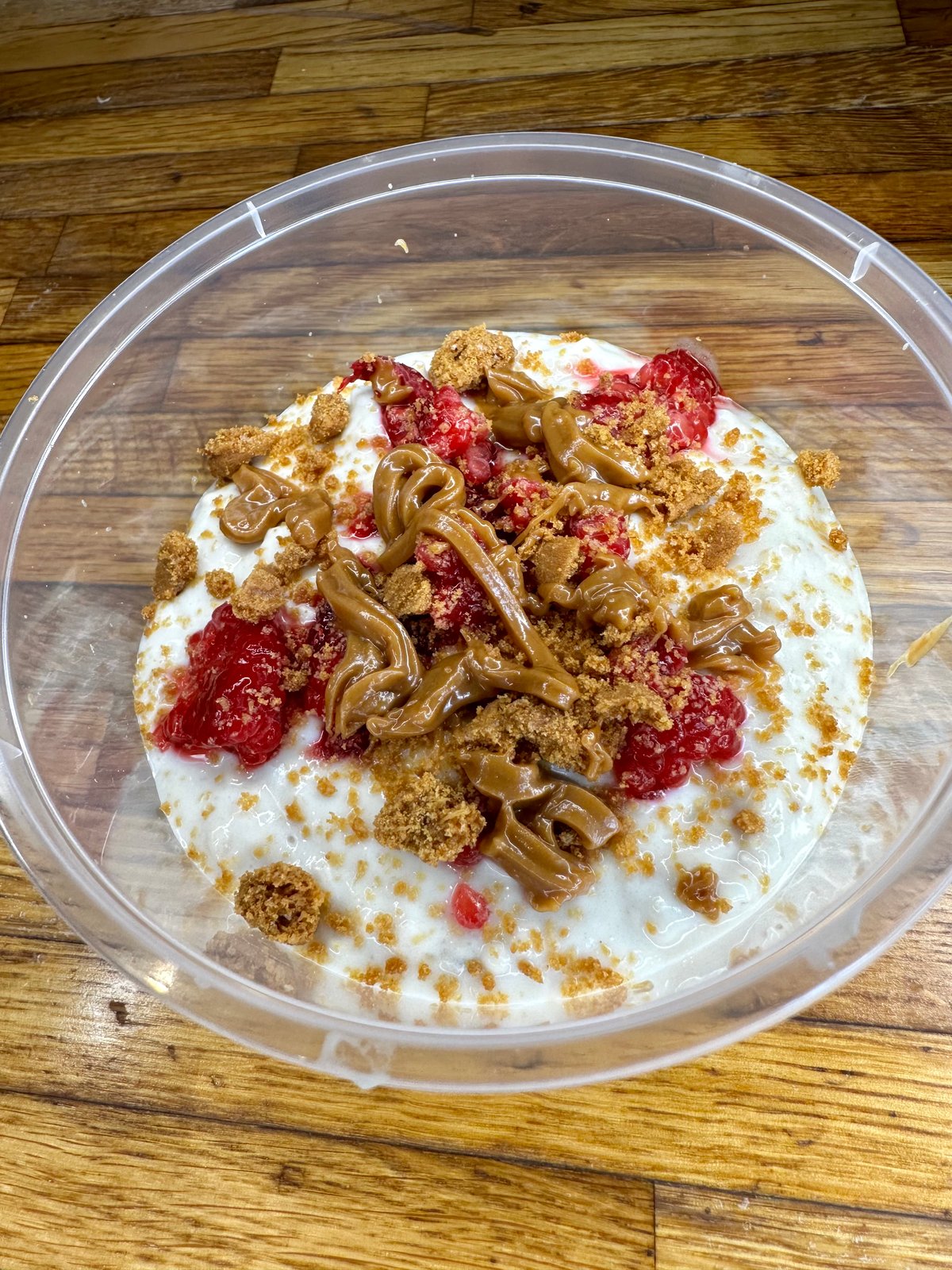 Lotus Biscoff & Raspberry Protein Overnight Oats Cole’s Catering