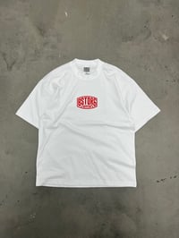 RED RETRO MOTTO LOGO TEE
