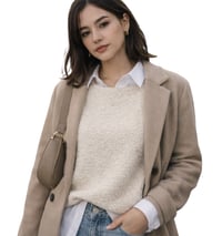 Image 1 of Zara Cream Sherpa Pullover – New With Tags | Size M