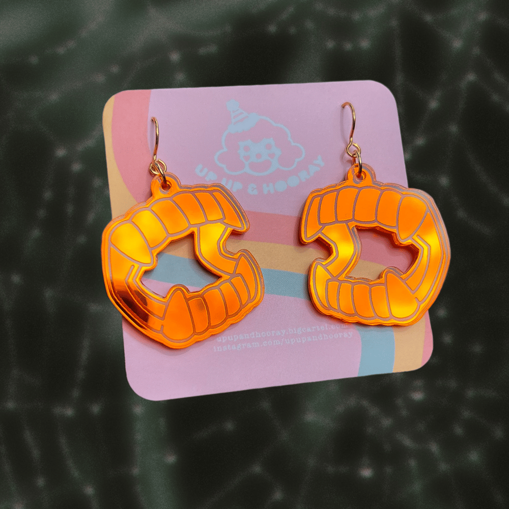 Image of Orange Vamp Fangs 