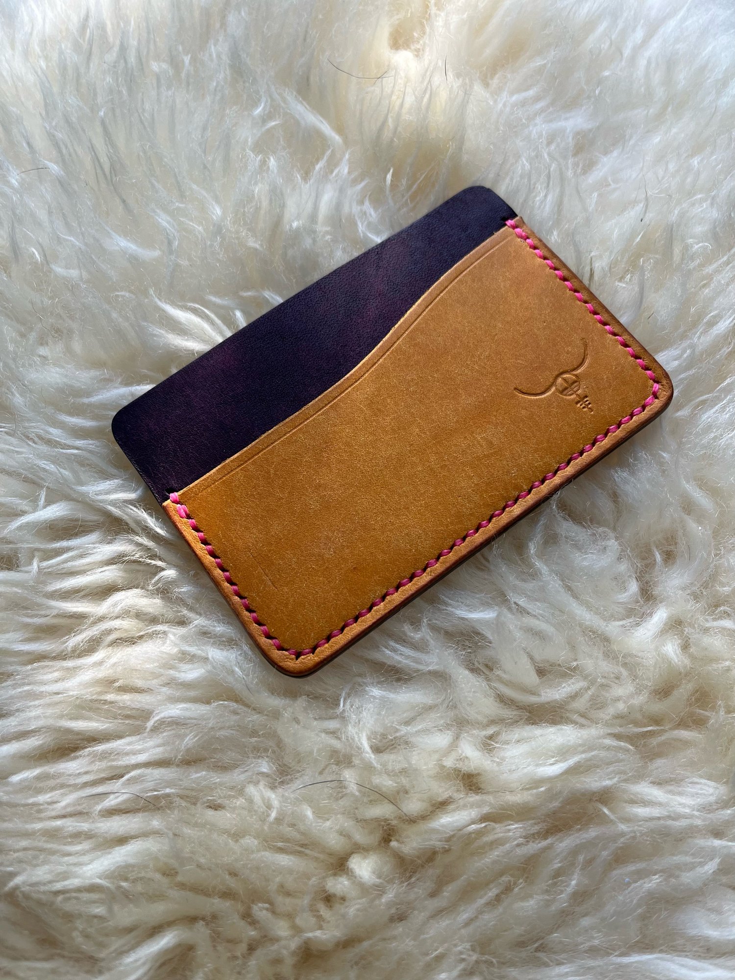Image of Violet/Yellow Pueblo Horizontal Cardholder 