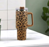 Brown Leopard Tumbler 40 oz 