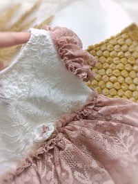 Image 4 of Photoshoot Set for Sitter baby girl - Sophie - age 9-12 months (off white and dusty pink)