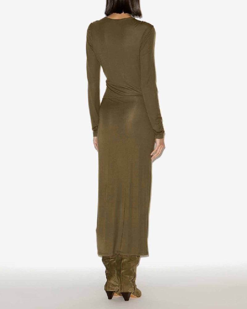 Image of ISABEL MARANT JELINA DRESS KHAKI