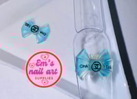 Blue opal chanel-bow 