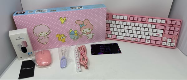 Image of Akko My Melody Wired Mechanical Keyboard & Mouse Free Shipping 