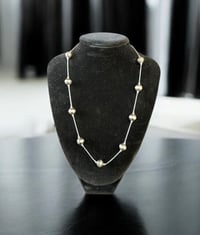 20" Liquid Silver- 10mm Sterling Silver Pearl Necklace 